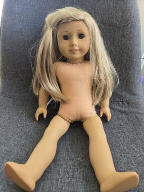 2014 American Girl Blonde Doll with Peach Bodysuit